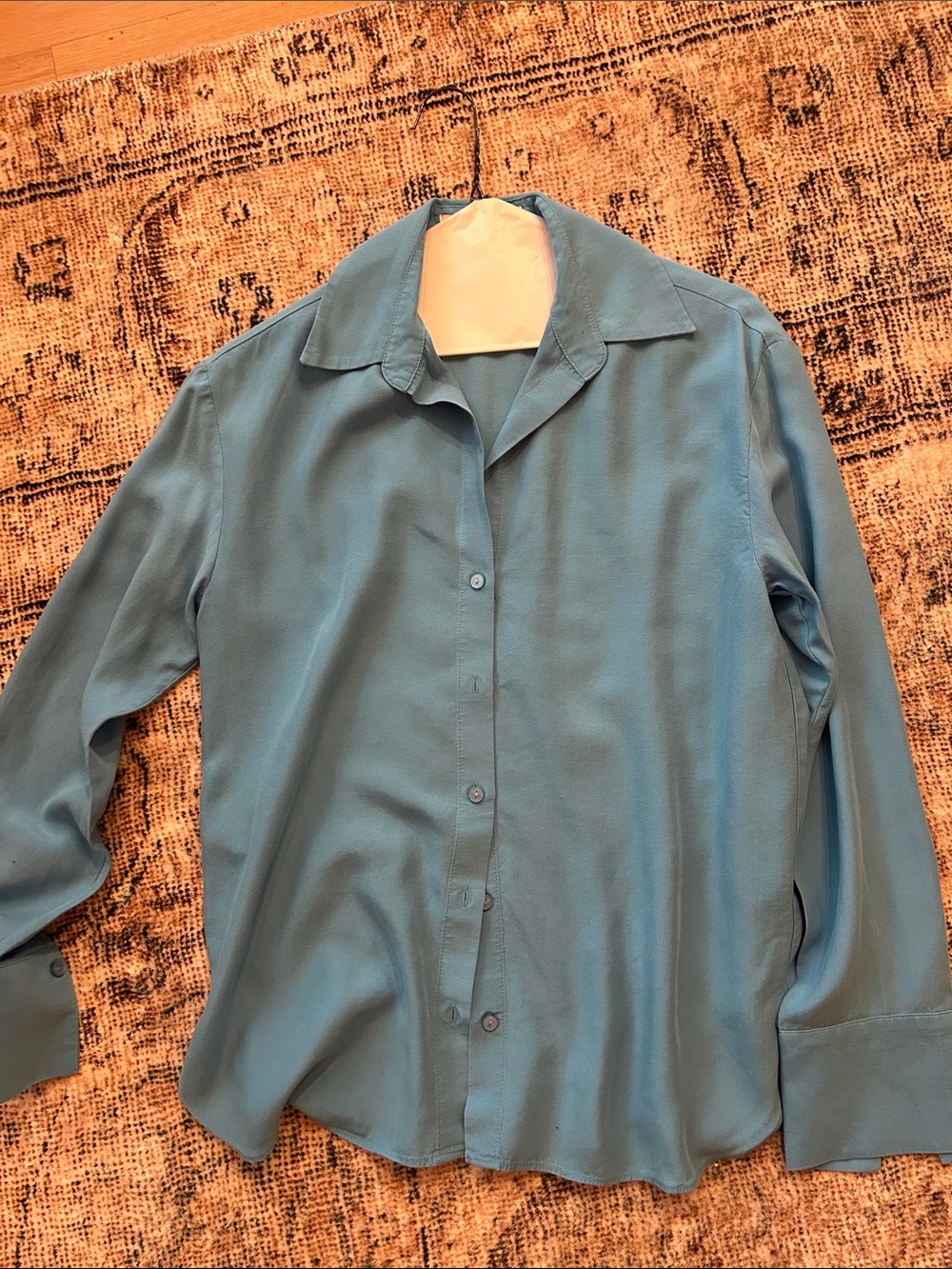 Mango Sky Blue Collared Shirt